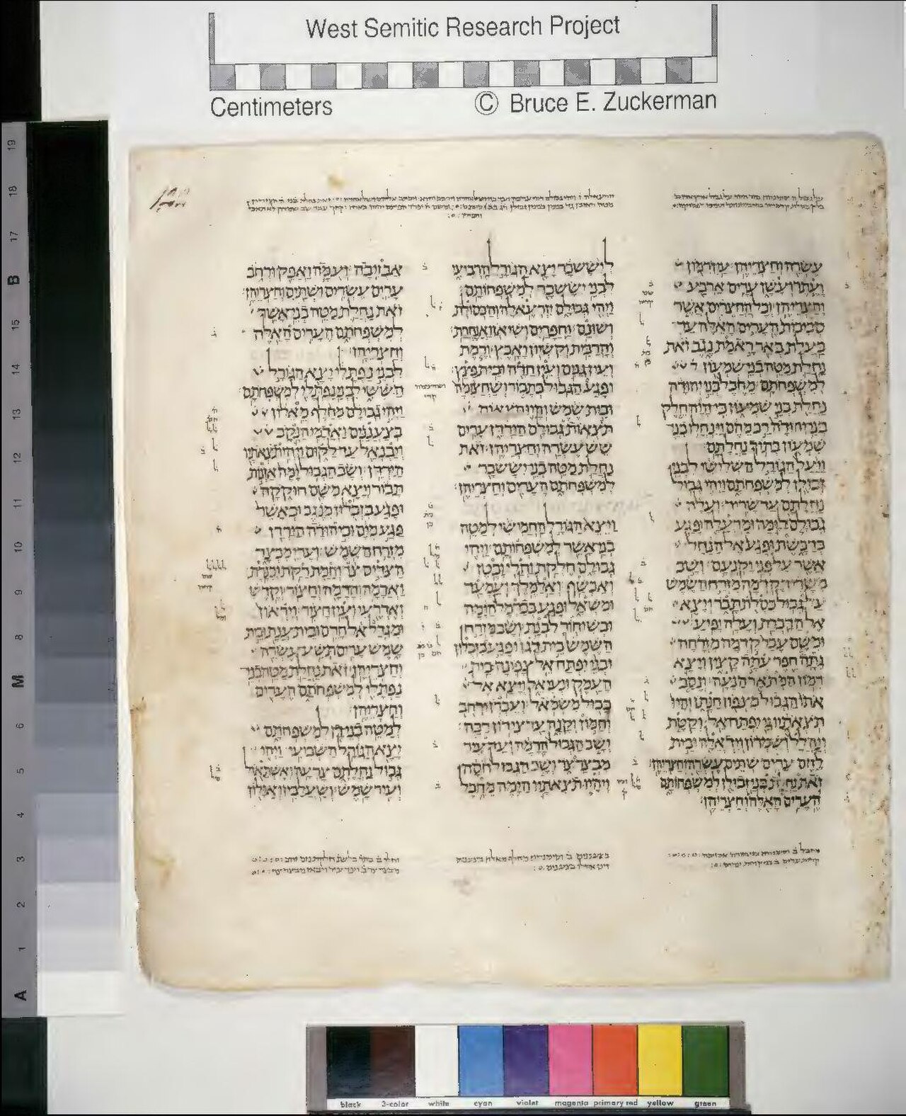 Joshua 19:42 in the Leningrad Codex, folio 132A