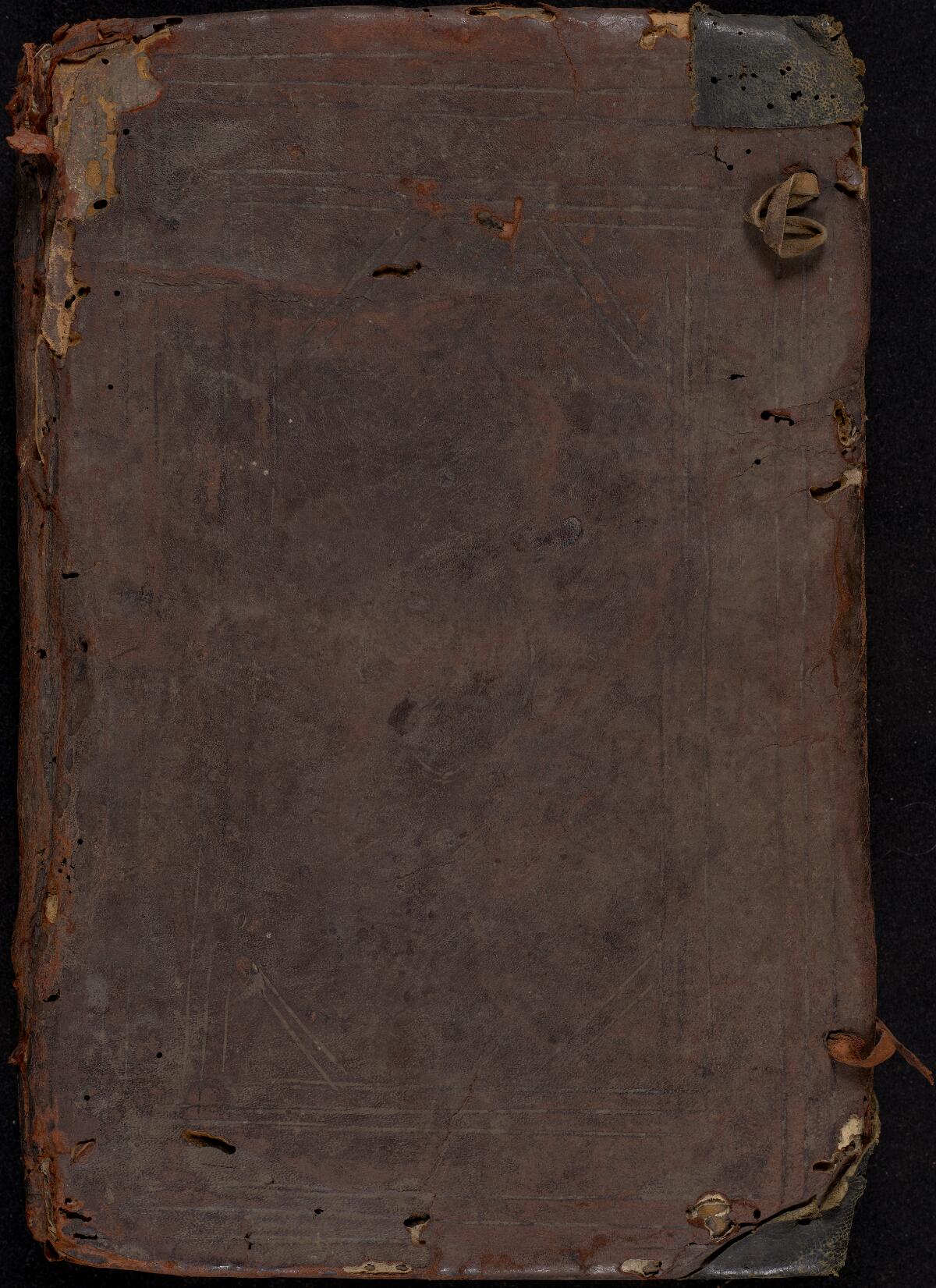 Back board, Gaster Hebrew MS 323 (Trilingual Leviticus–Deuteronomy)