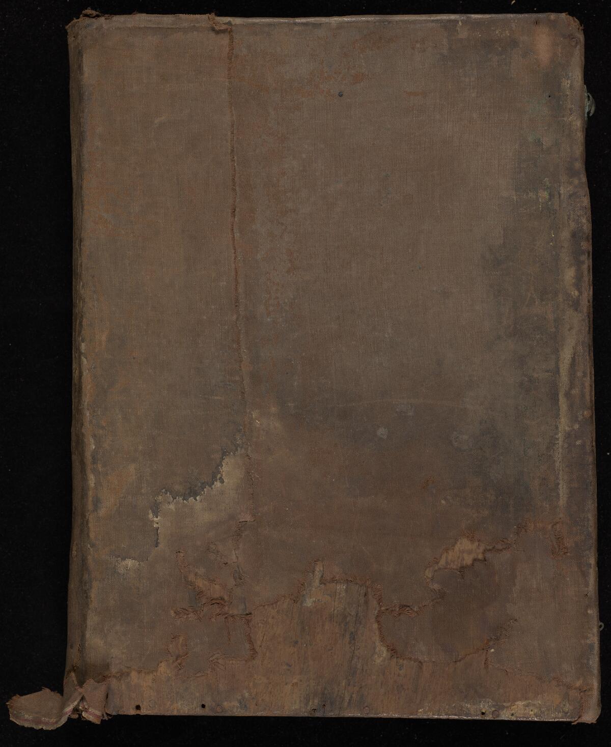 Back cover, Gaster Hebrew MS 2033 (Trilingual Pentateuch and Haftarot)