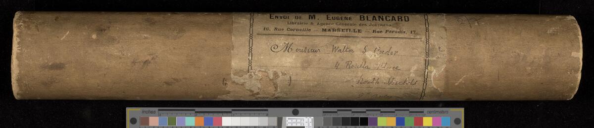 Rolled scroll — no indexed biblical text, Manchester Hebrew MS 61 (Esther Scroll)